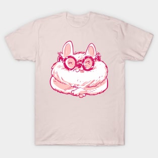 funny cartoon cat looks like a nerd T-Shirt